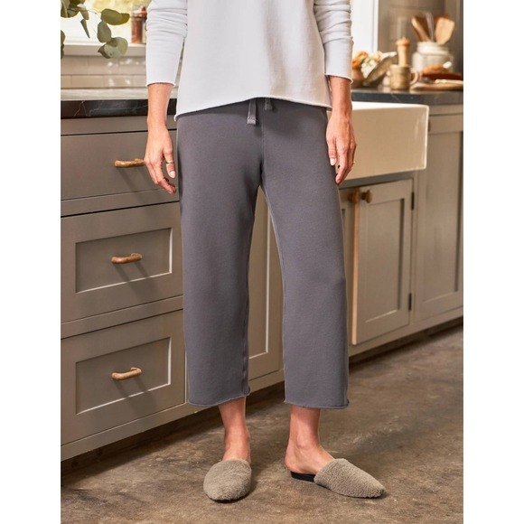 Frank & Eileen Tee Lab Pants - FRANK & EILEEN Catherine Sweatpants Women Medium Gray Cropped Wide Leg